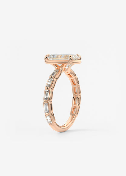 Oval Solitaire With Raised Basket Gallery Lab Grown Diamond Engagement Ring