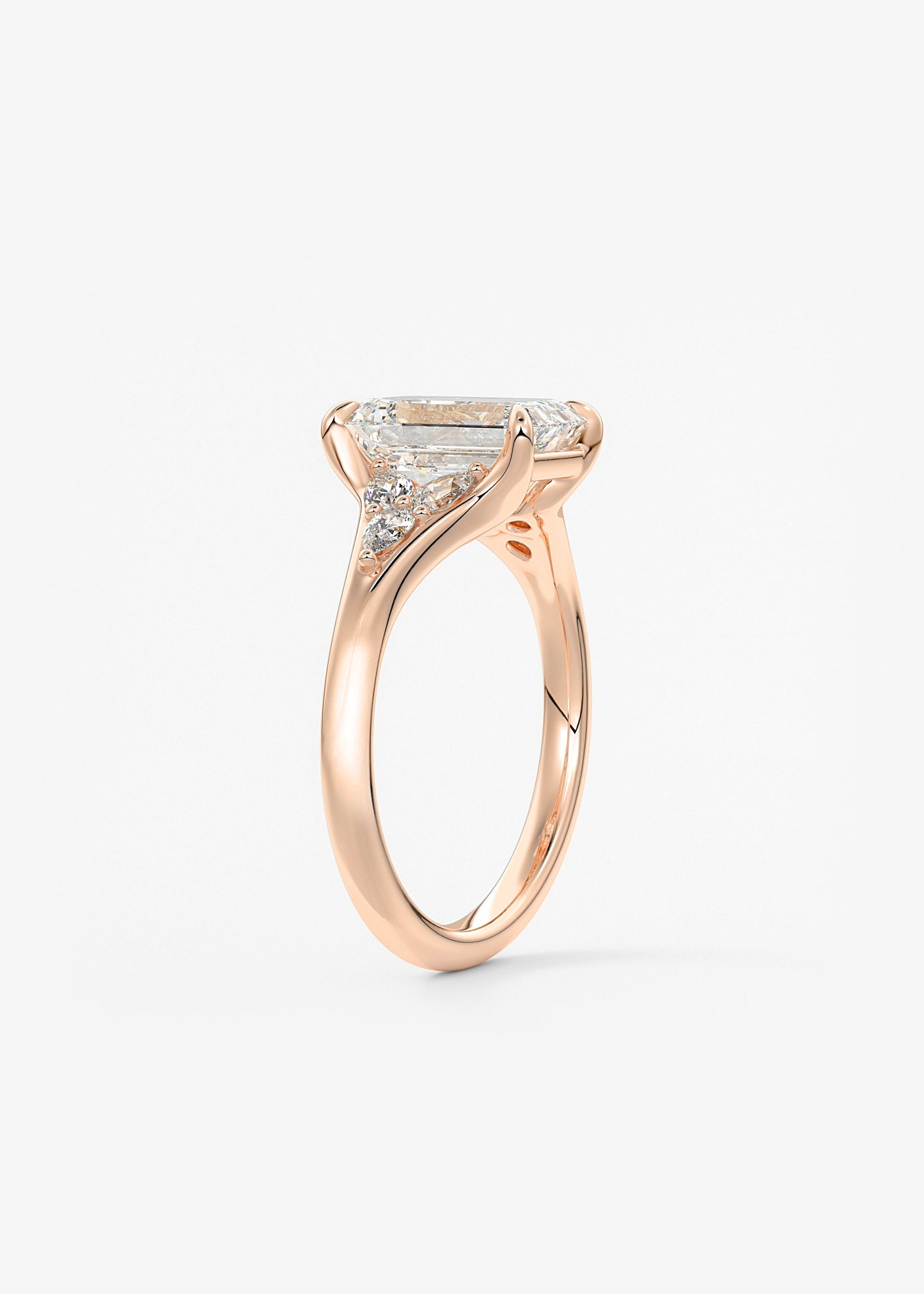 Oval Solitaire With Raised Basket Gallery Lab Grown Diamond Engagement Ring