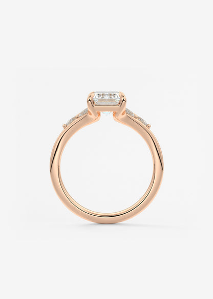 Oval Solitaire With Raised Basket Gallery Lab Grown Diamond Engagement Ring