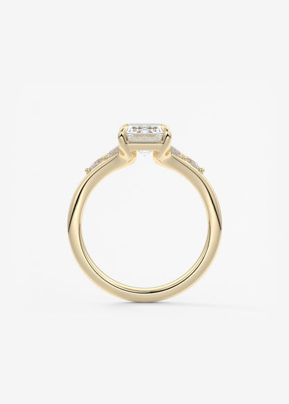 Oval Solitaire With Raised Basket Gallery Lab Grown Diamond Engagement Ring