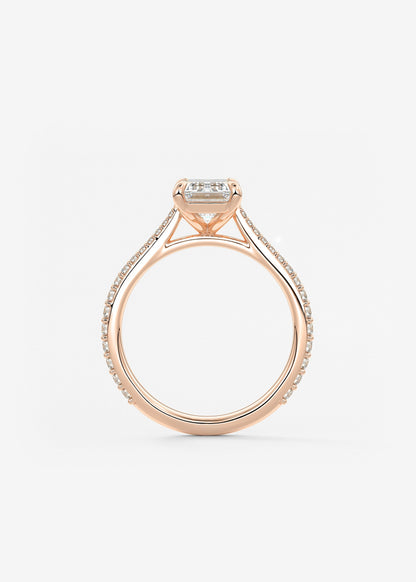 Oval Solitaire With Raised Basket Gallery Lab Grown Diamond Engagement Ring