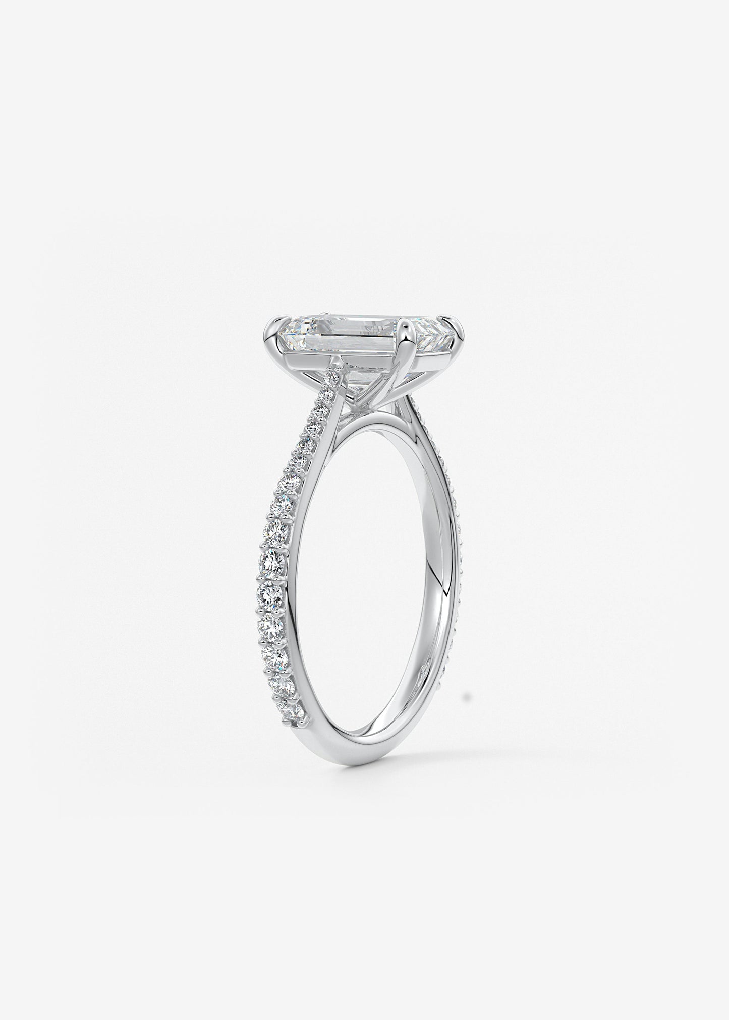 Oval Solitaire With Raised Basket Gallery Lab Grown Diamond Engagement Ring