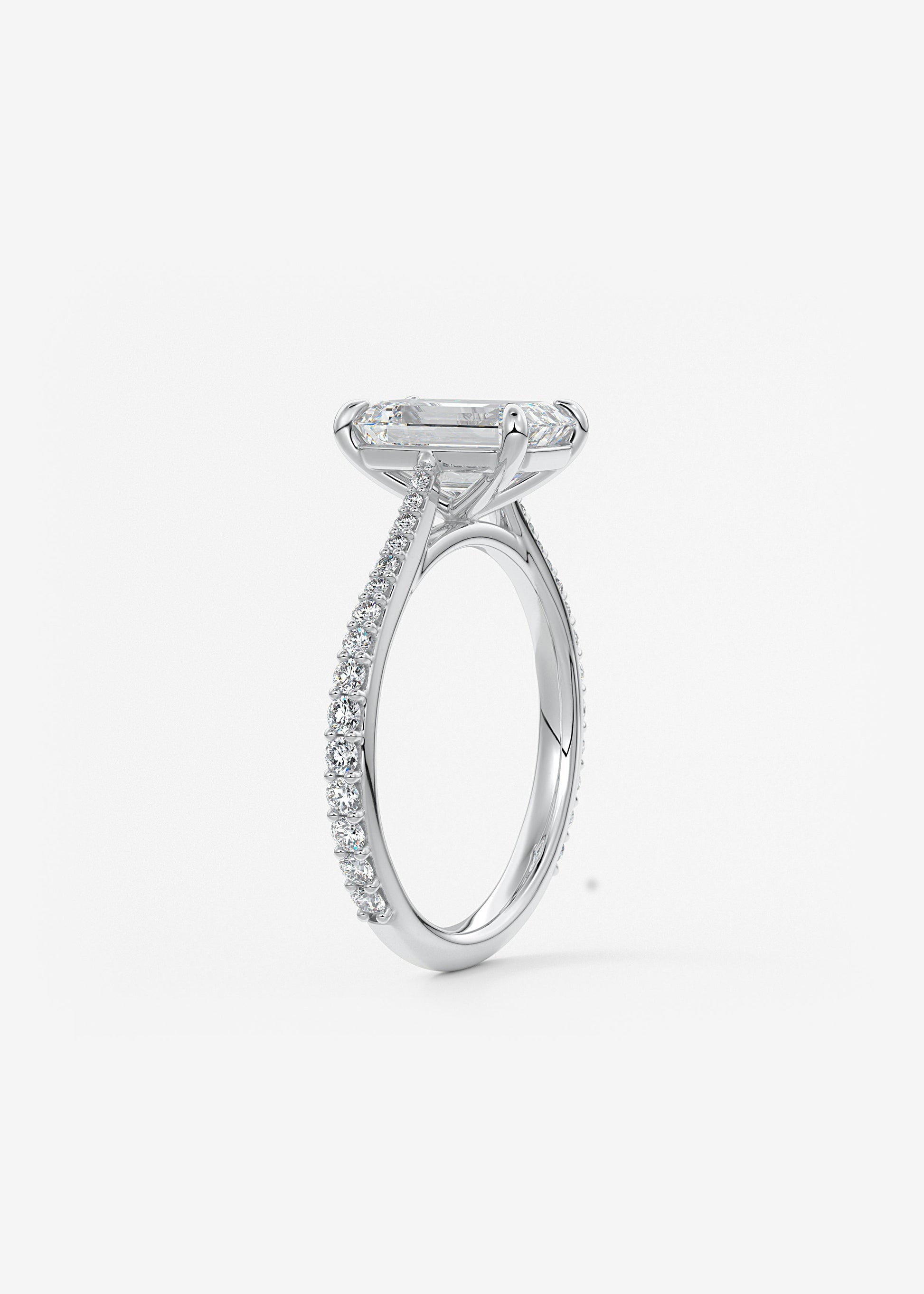 Oval Solitaire With Raised Basket Gallery Lab Grown Diamond Engagement Ring