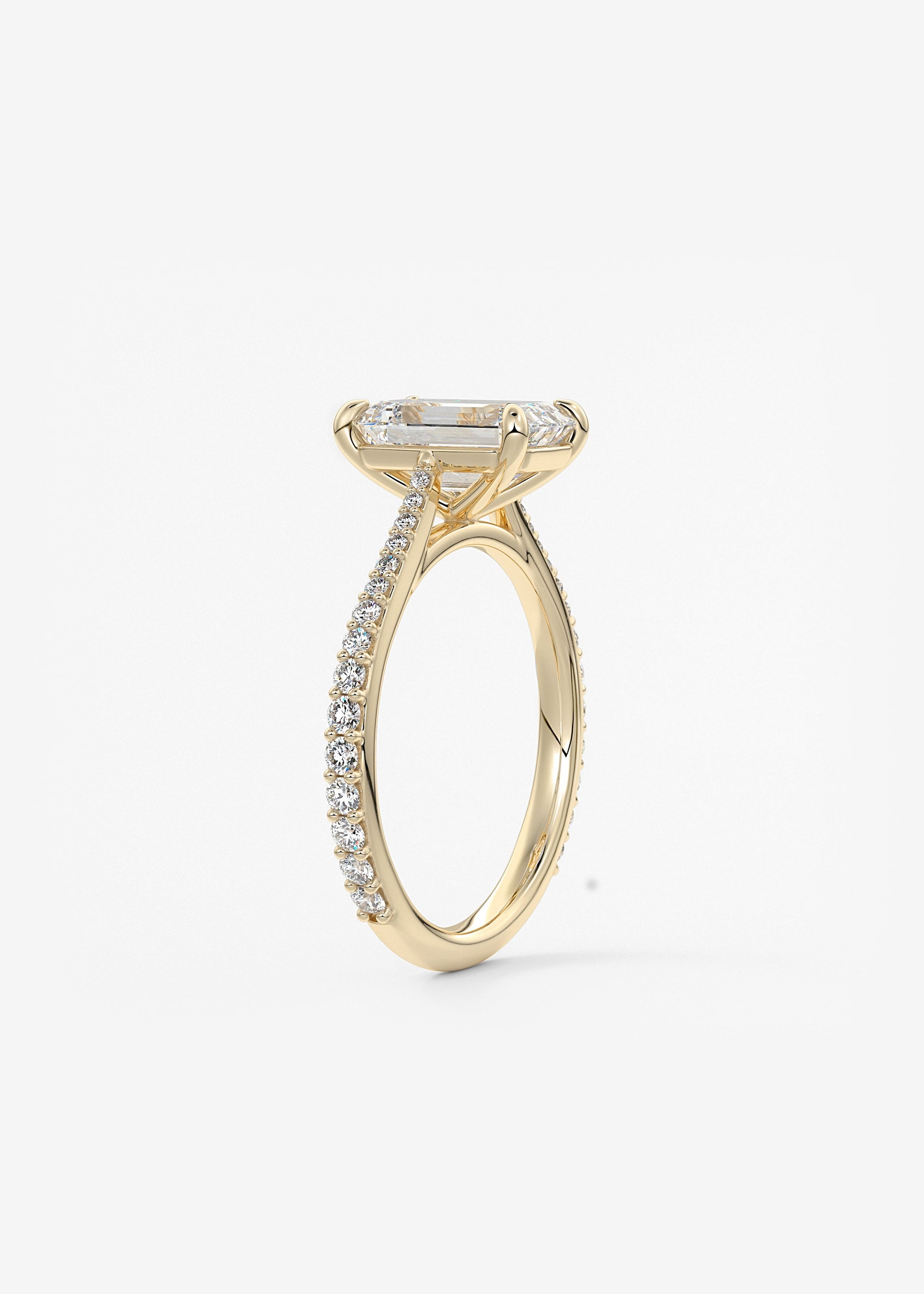 Oval Solitaire With Raised Basket Gallery Lab Grown Diamond Engagement Ring