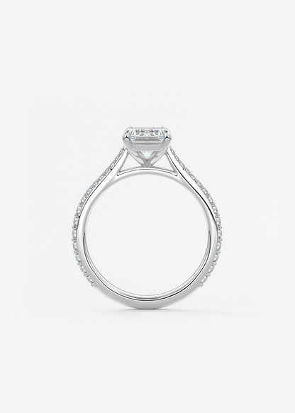 Oval Solitaire With Raised Basket Gallery Lab Grown Diamond Engagement Ring