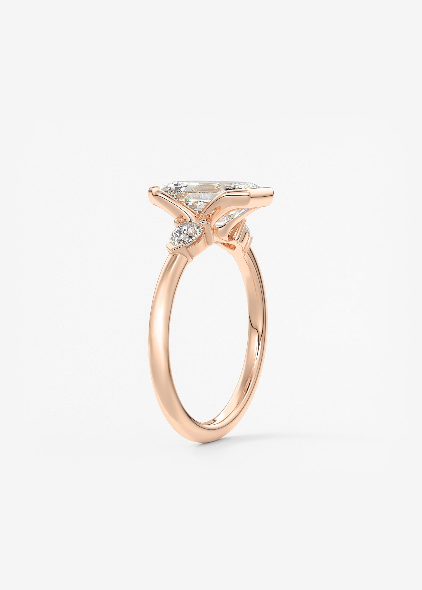 Oval Solitaire With Raised Basket Gallery Lab Grown Diamond Engagement Ring