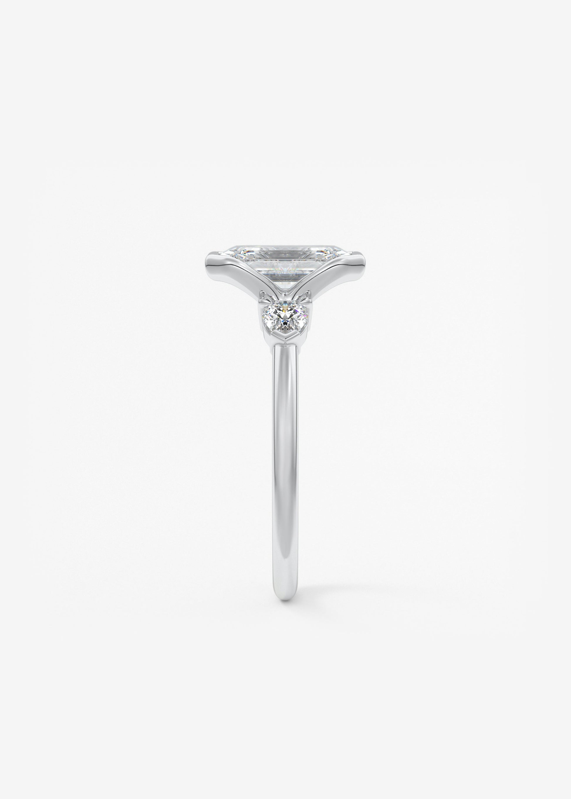 Oval Solitaire With Raised Basket Gallery Lab Grown Diamond Engagement Ring