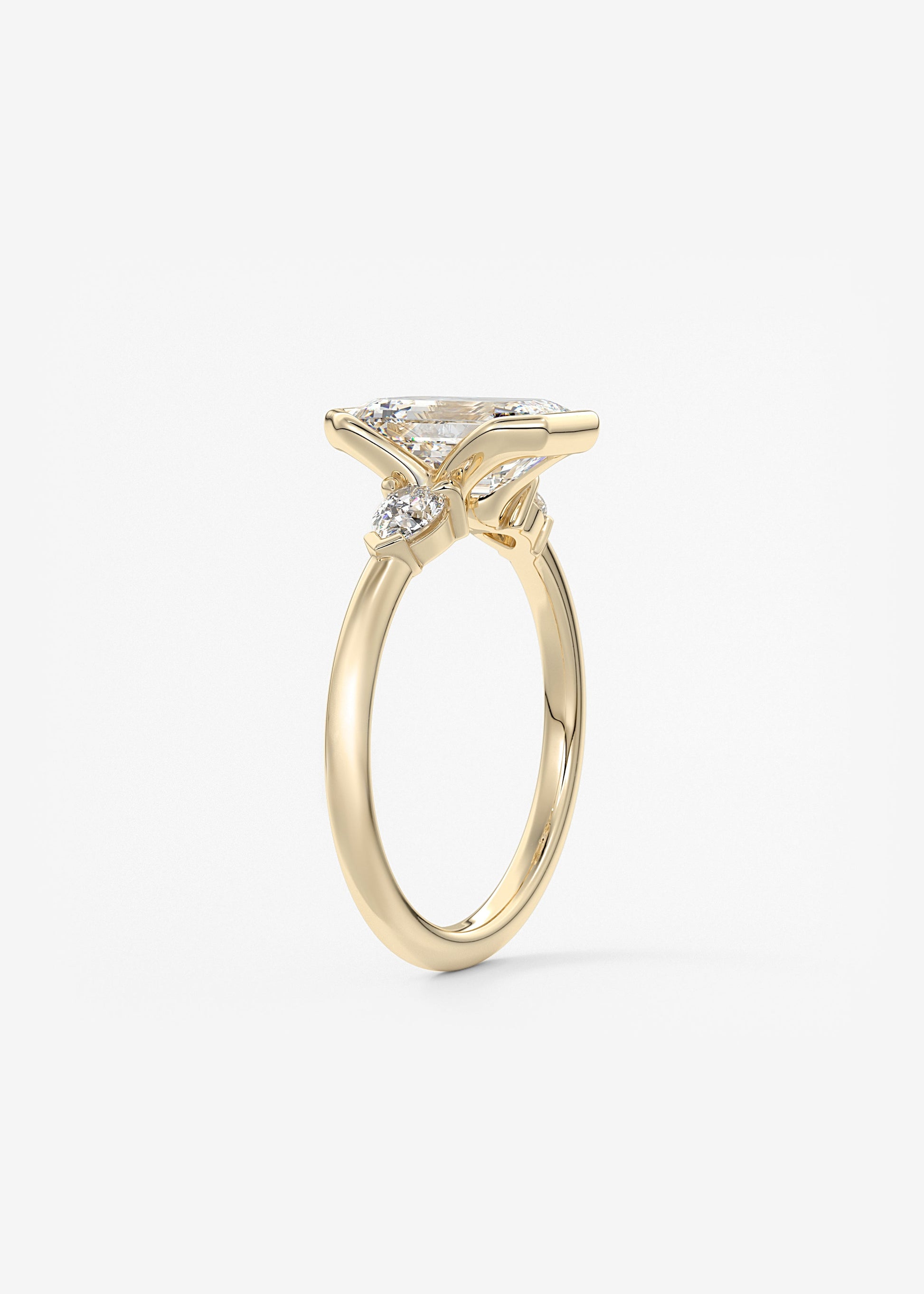 Oval Solitaire With Raised Basket Gallery Lab Grown Diamond Engagement Ring