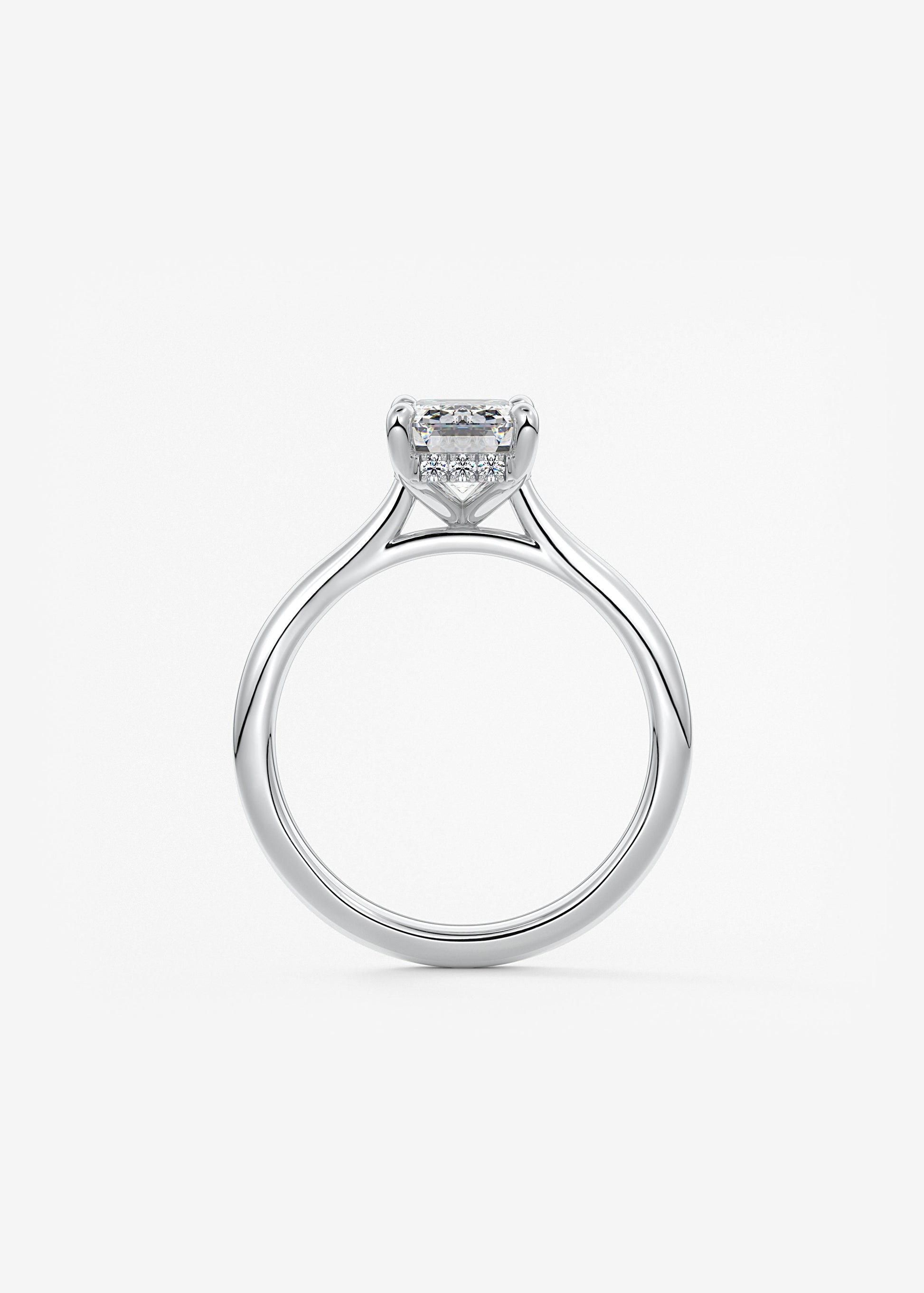 Oval Solitaire With Raised Basket Gallery Lab Grown Diamond Engagement Ring