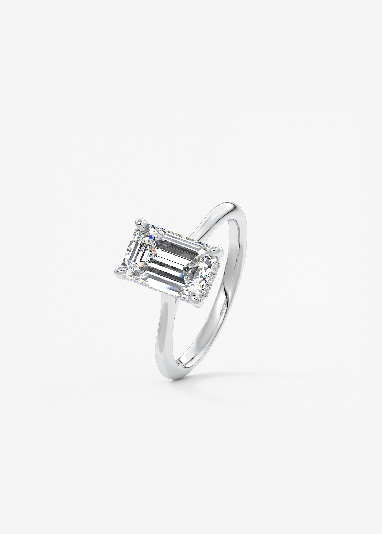 Oval Solitaire With Raised Basket Gallery Lab Grown Diamond Engagement Ring