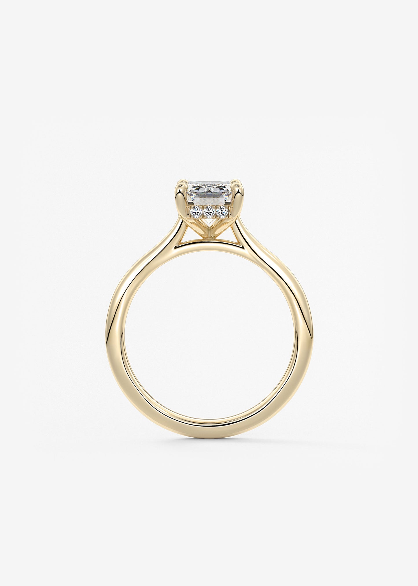 Oval Solitaire With Raised Basket Gallery Lab Grown Diamond Engagement Ring
