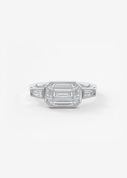 Oval Solitaire With Raised Basket Gallery Lab Grown Diamond Engagement Ring