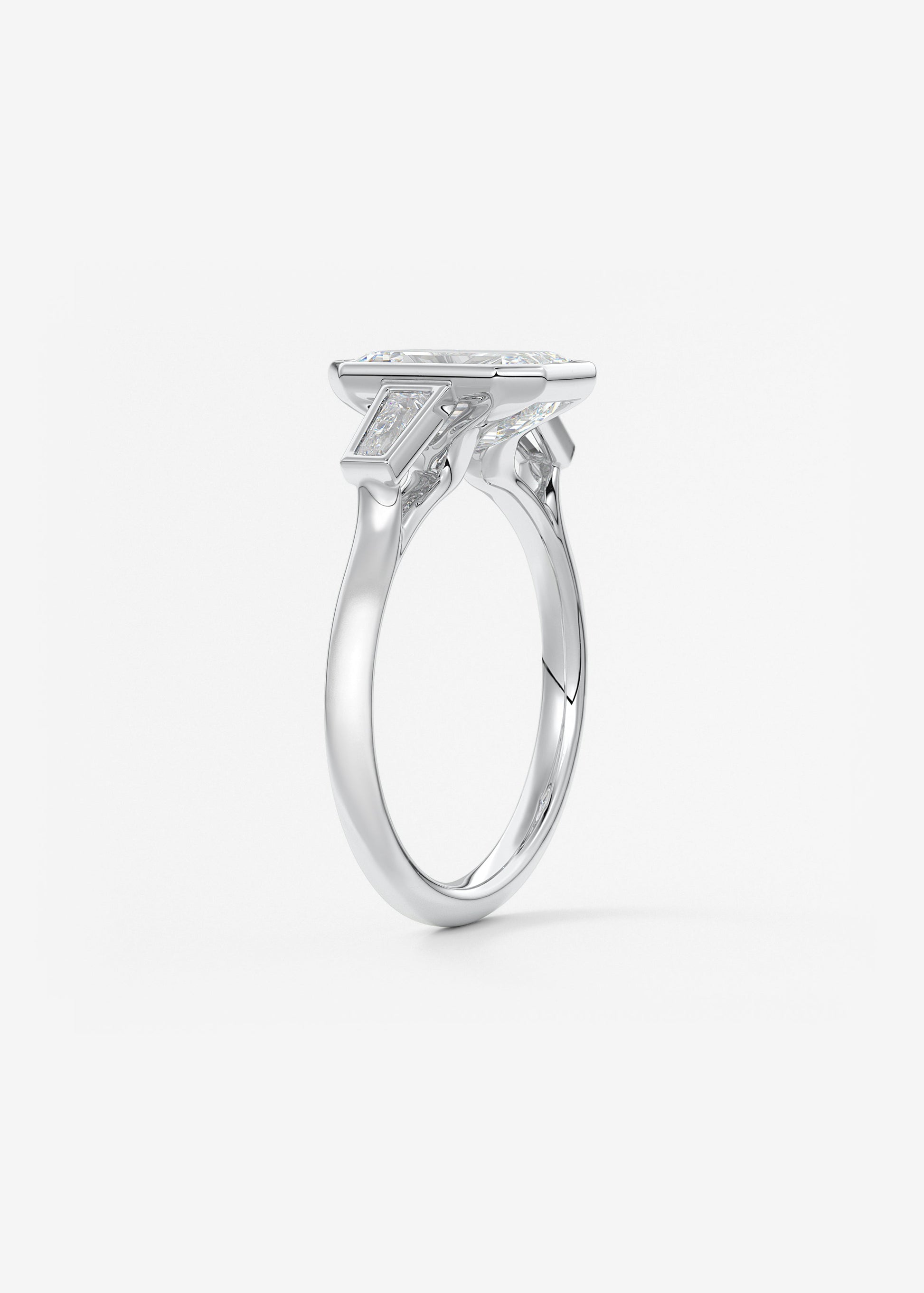 Oval Solitaire With Raised Basket Gallery Lab Grown Diamond Engagement Ring