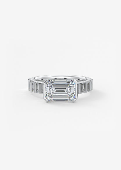Oval Solitaire With Raised Basket Gallery Lab Grown Diamond Engagement Ring