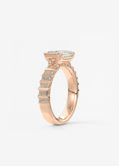 Oval Solitaire With Raised Basket Gallery Lab Grown Diamond Engagement Ring