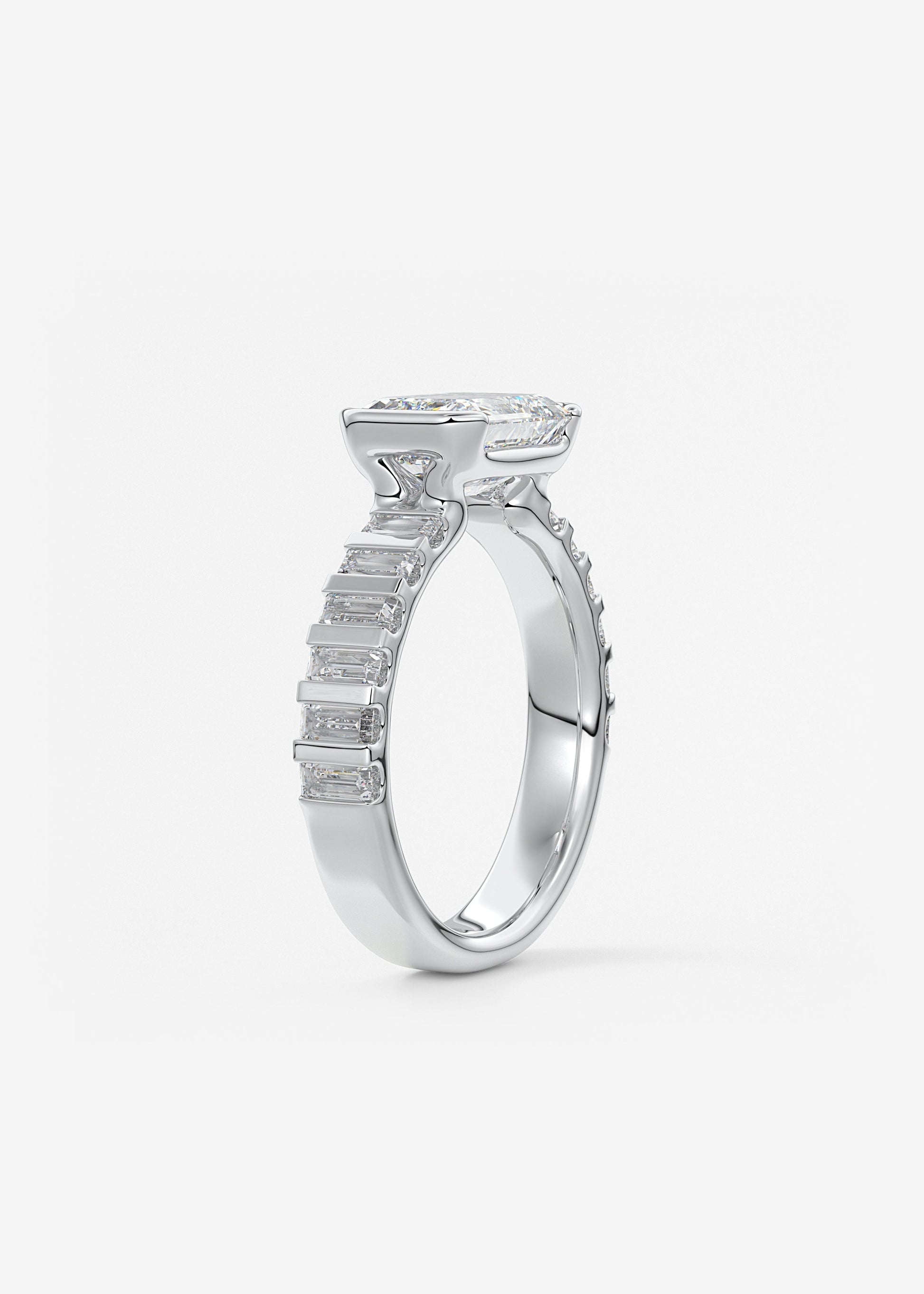 Oval Solitaire With Raised Basket Gallery Lab Grown Diamond Engagement Ring