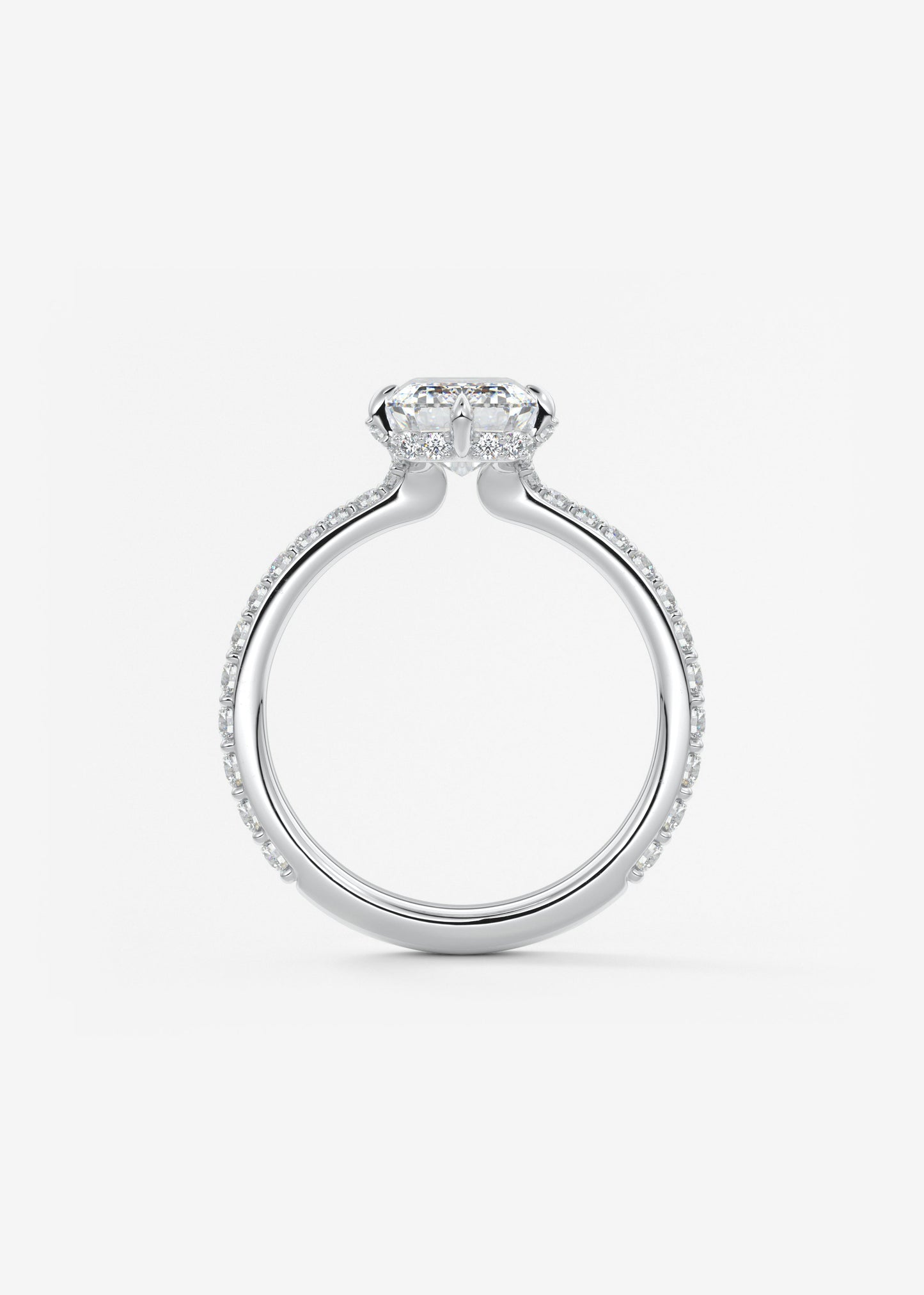 Oval Solitaire With Raised Basket Gallery Lab Grown Diamond Engagement Ring