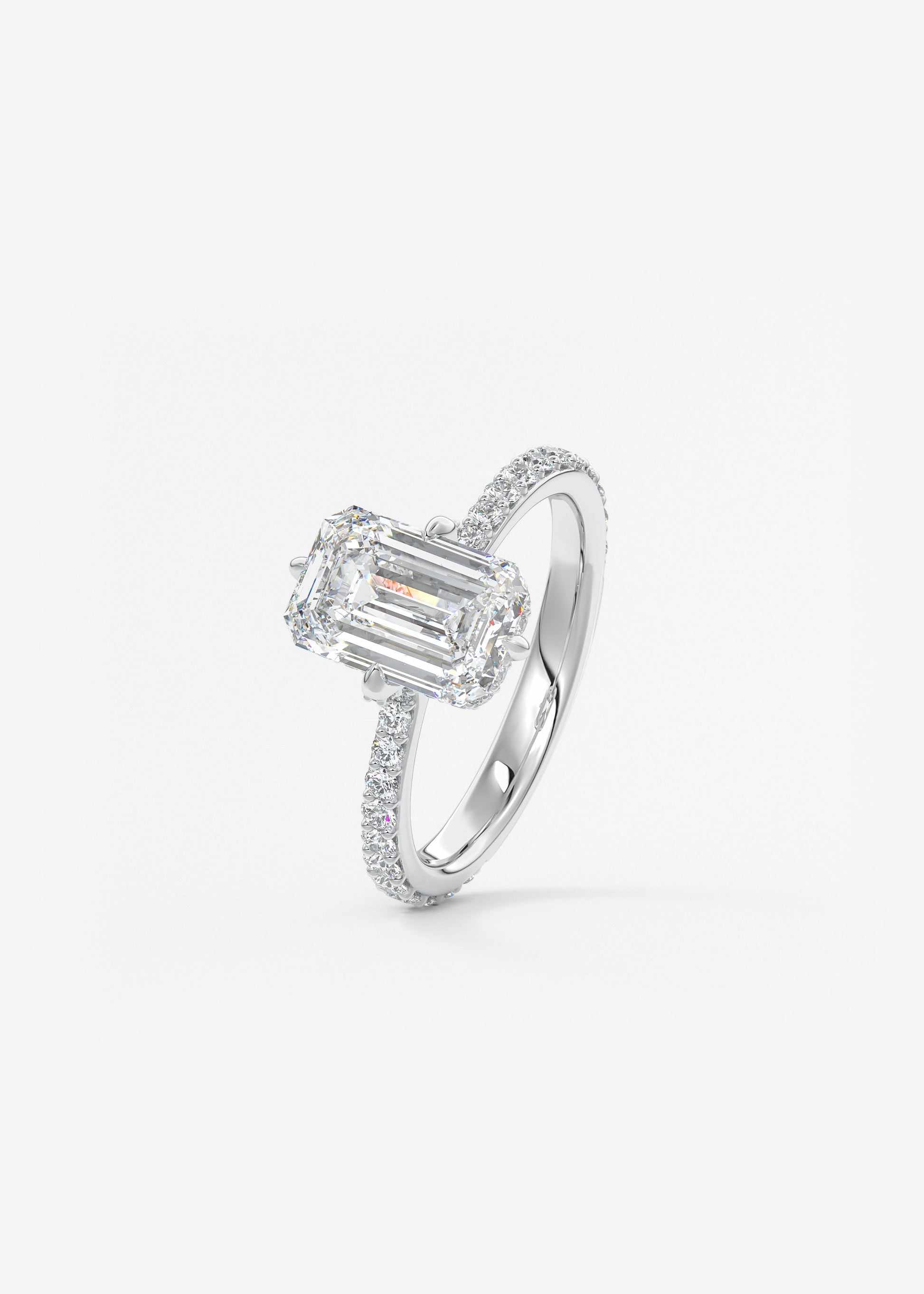 Oval Solitaire With Raised Basket Gallery Lab Grown Diamond Engagement Ring