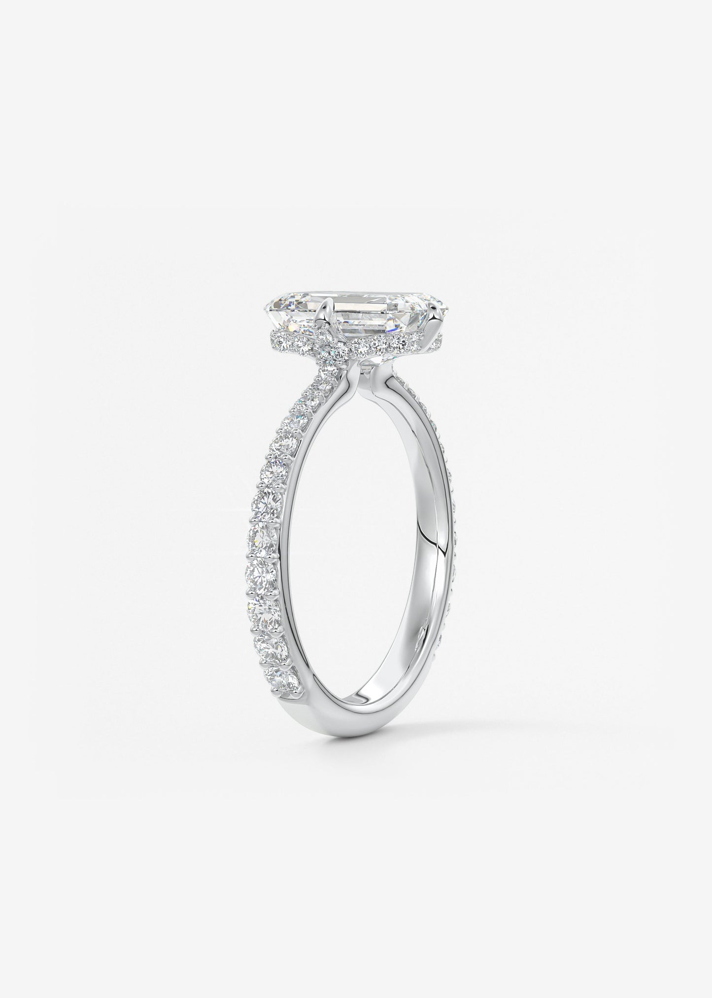 Oval Solitaire With Raised Basket Gallery Lab Grown Diamond Engagement Ring