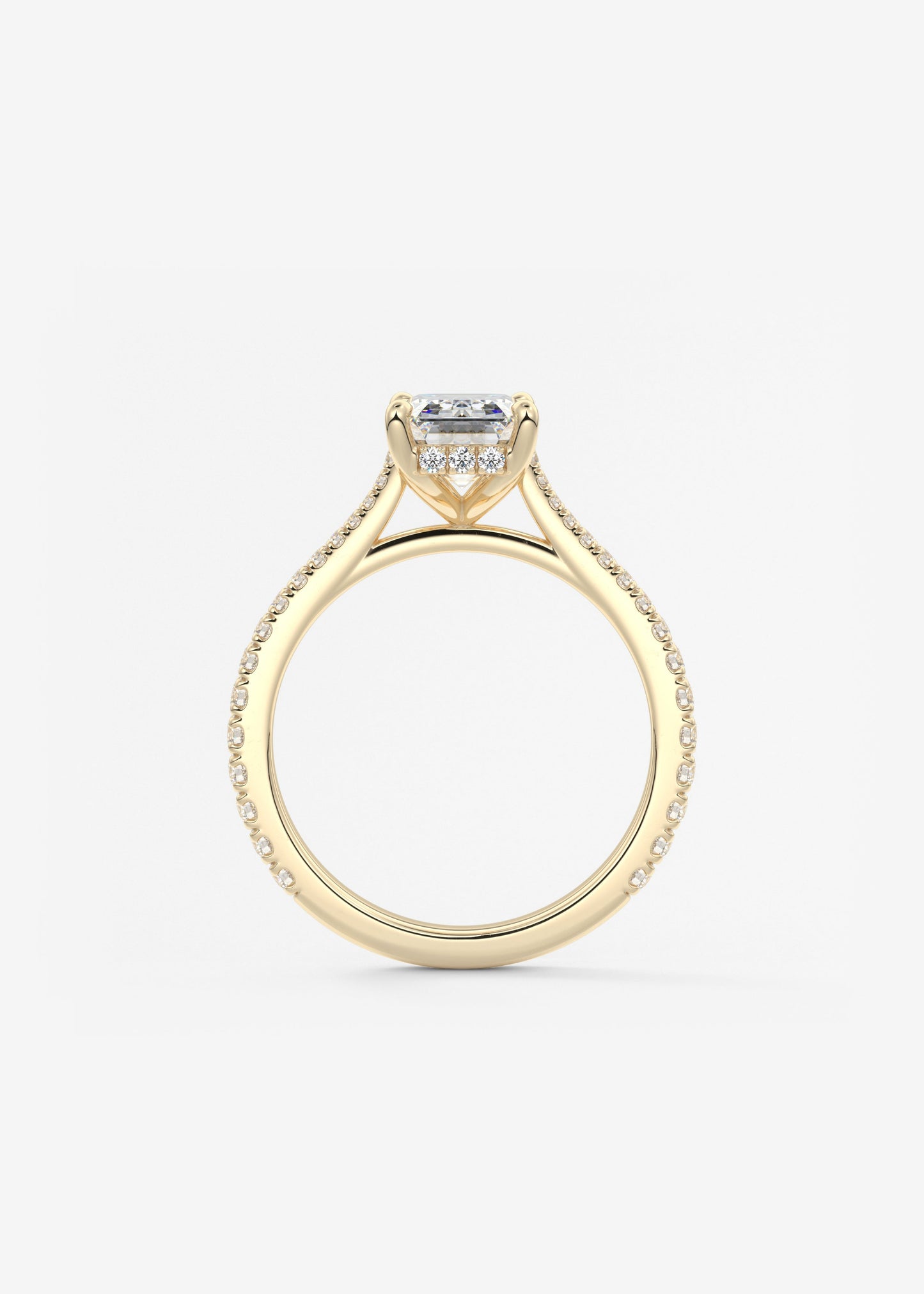 Oval Solitaire With Raised Basket Gallery Lab Grown Diamond Engagement Ring