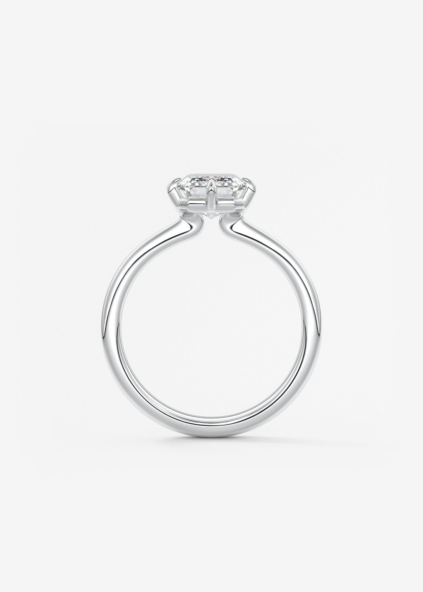 Oval Solitaire With Raised Basket Gallery Lab Grown Diamond Engagement Ring