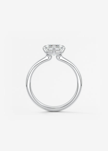 Oval Solitaire With Raised Basket Gallery Lab Grown Diamond Engagement Ring