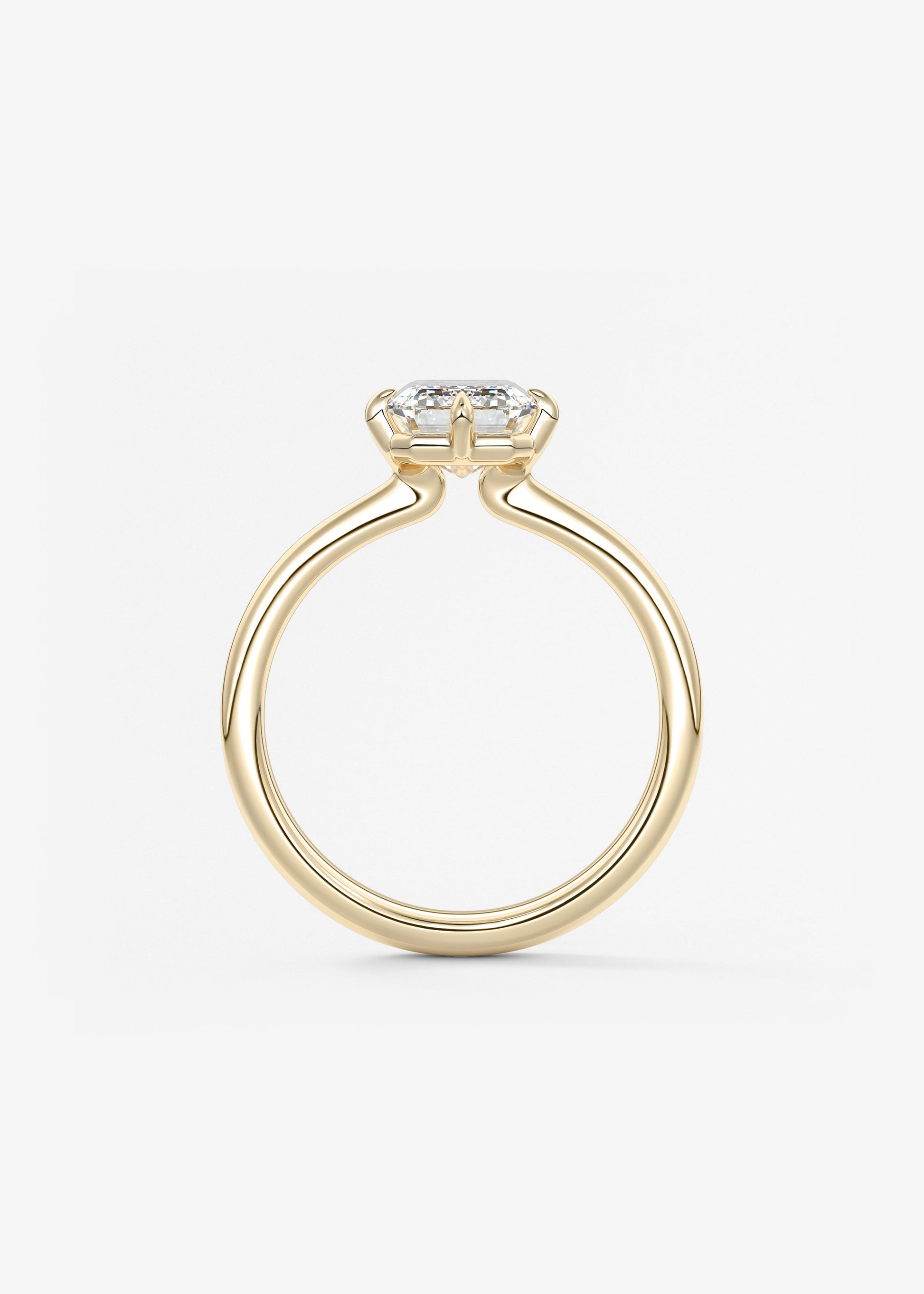 Oval Solitaire With Raised Basket Gallery Lab Grown Diamond Engagement Ring