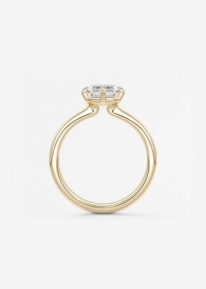 Oval Solitaire With Raised Basket Gallery Lab Grown Diamond Engagement Ring