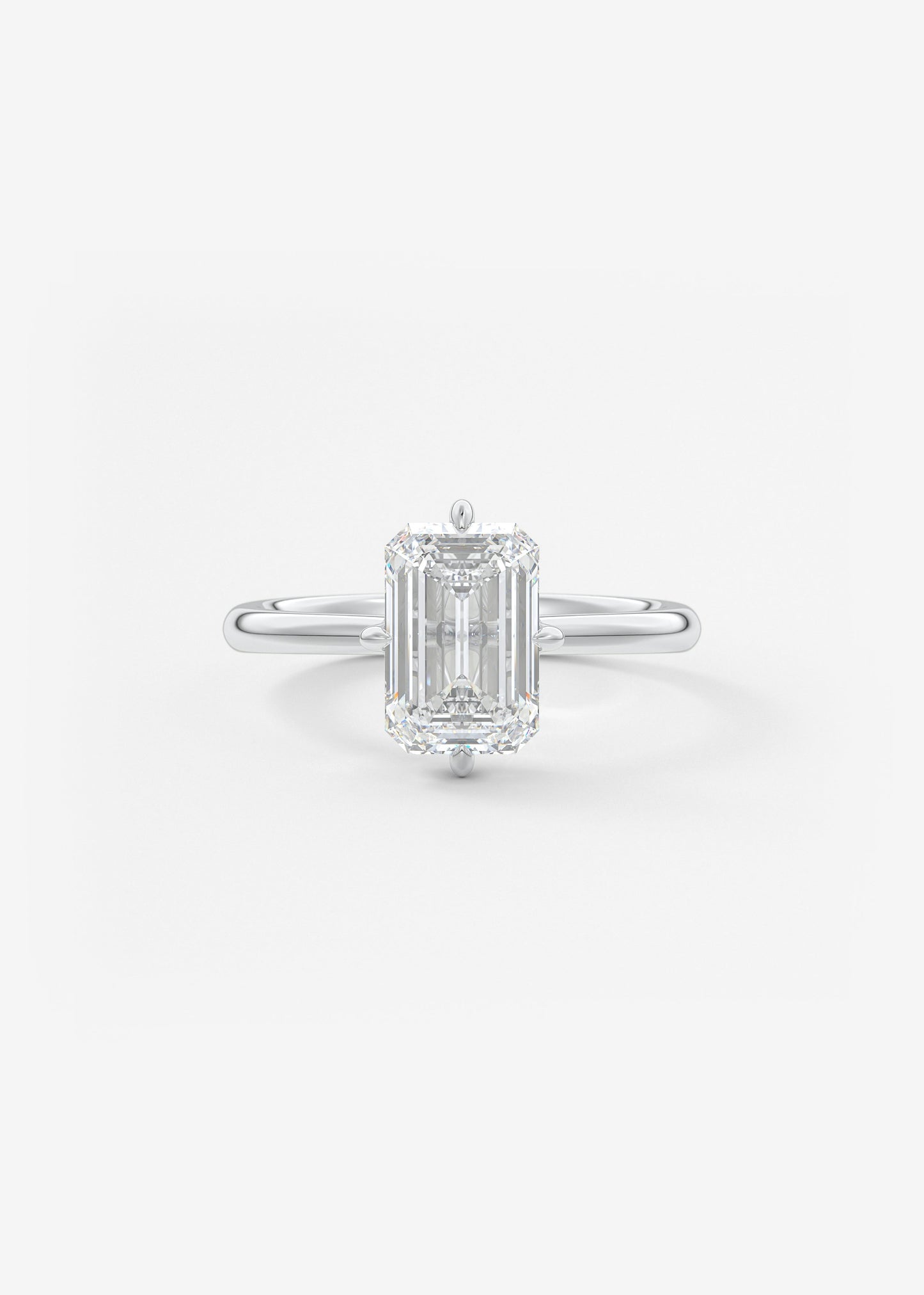 Oval Solitaire With Raised Basket Gallery Lab Grown Diamond Engagement Ring