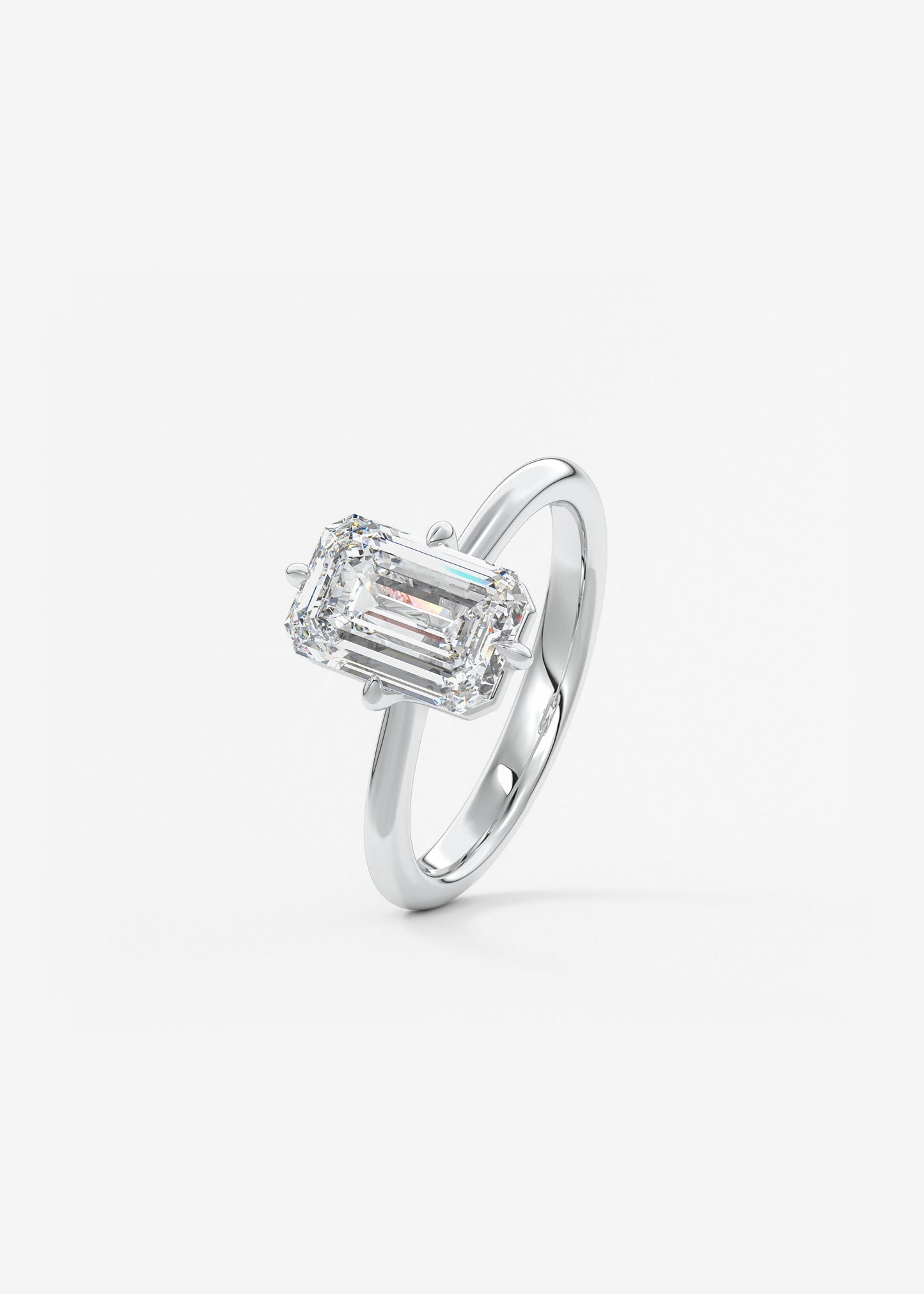 Oval Solitaire With Raised Basket Gallery Lab Grown Diamond Engagement Ring