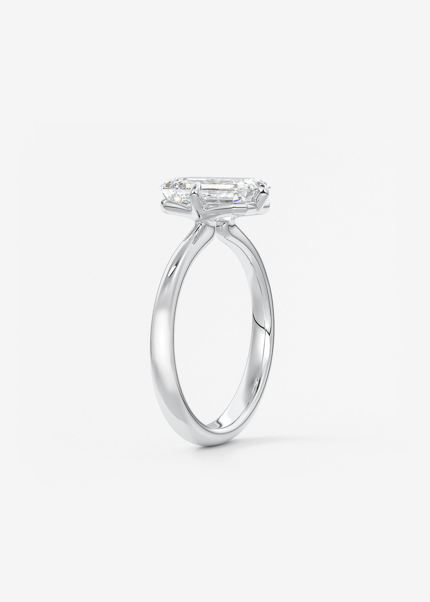 Oval Solitaire With Raised Basket Gallery Lab Grown Diamond Engagement Ring
