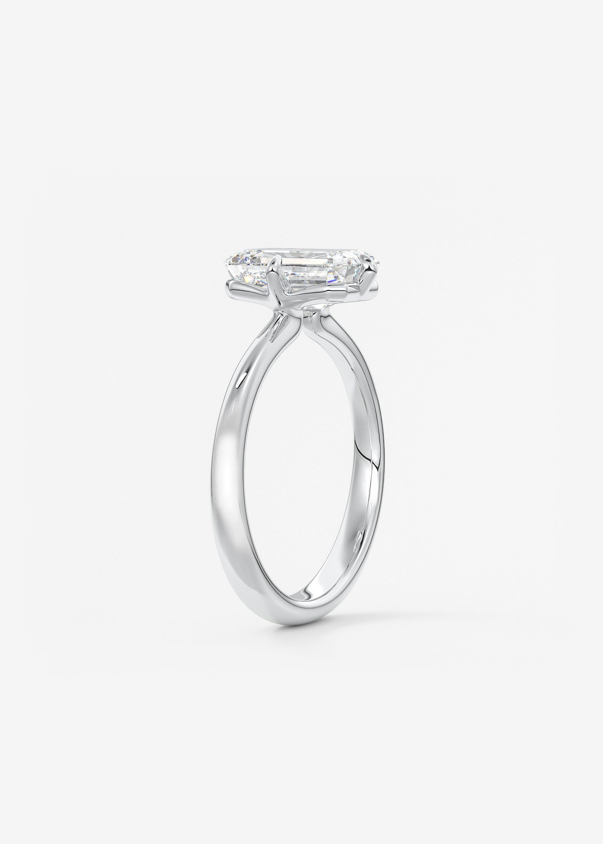 Oval Solitaire With Raised Basket Gallery Lab Grown Diamond Engagement Ring