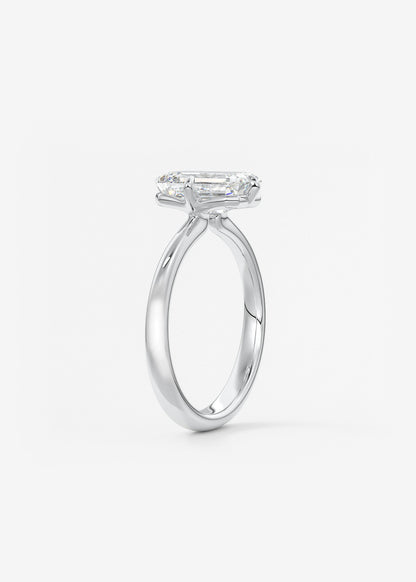 Oval Solitaire With Raised Basket Gallery Lab Grown Diamond Engagement Ring