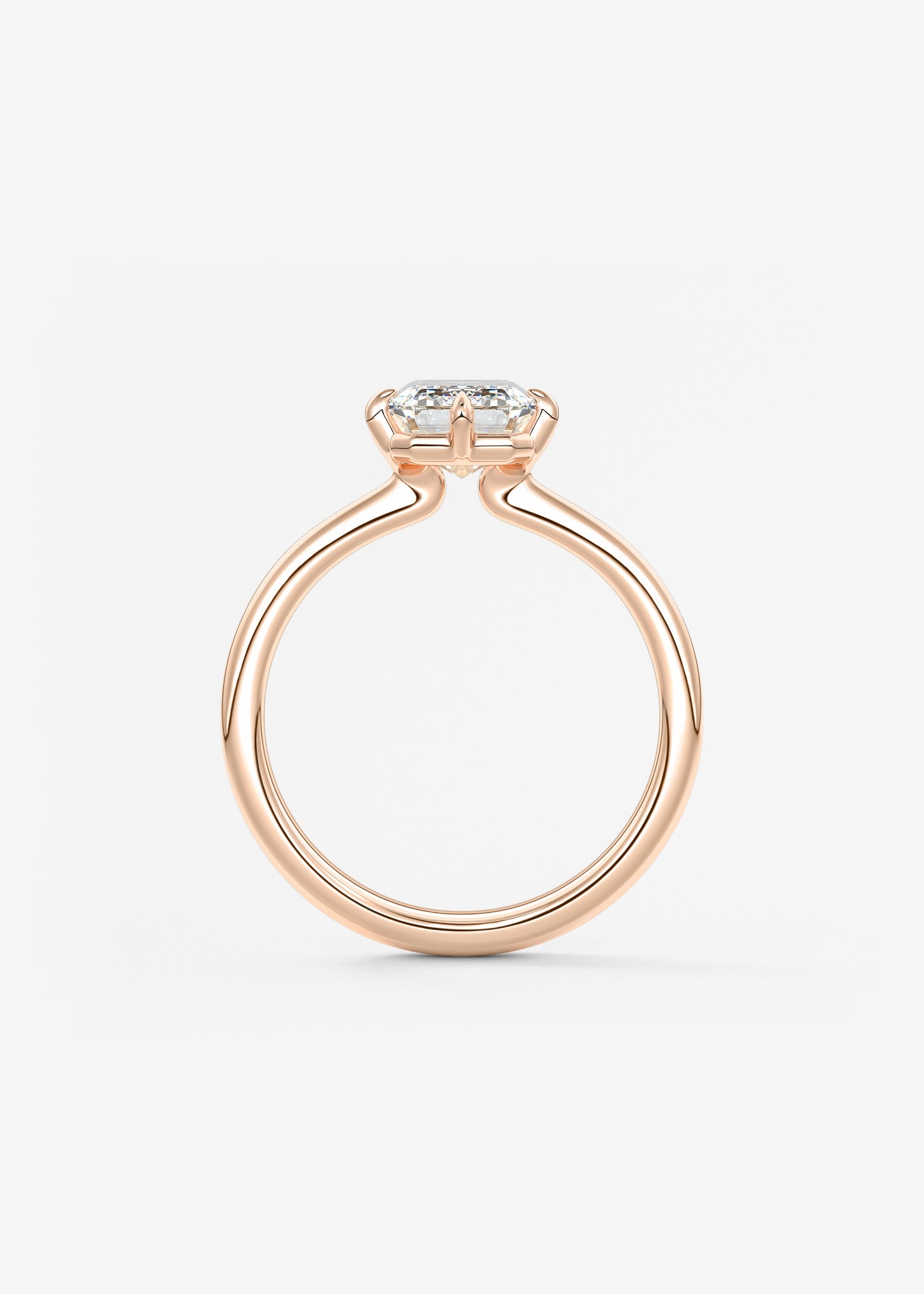 Oval Solitaire With Raised Basket Gallery Lab Grown Diamond Engagement Ring