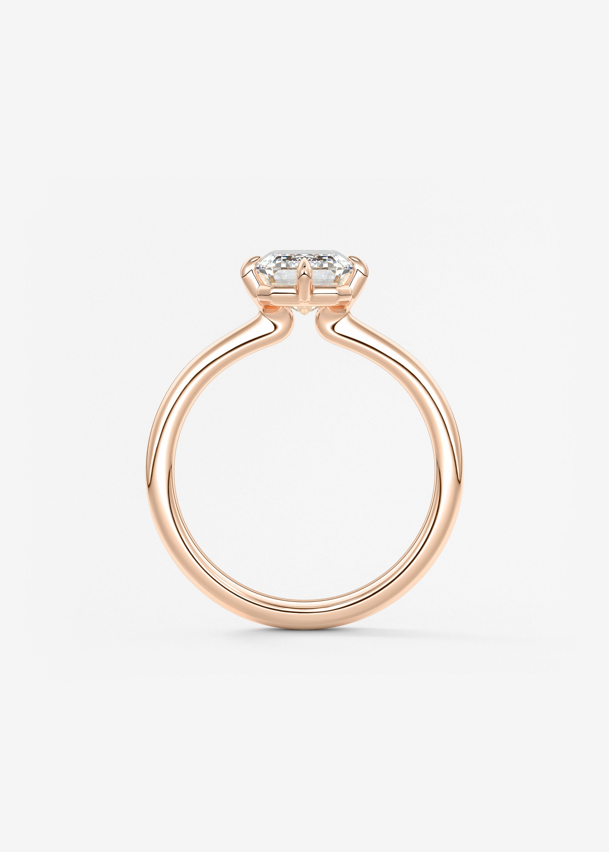 Oval Solitaire With Raised Basket Gallery Lab Grown Diamond Engagement Ring