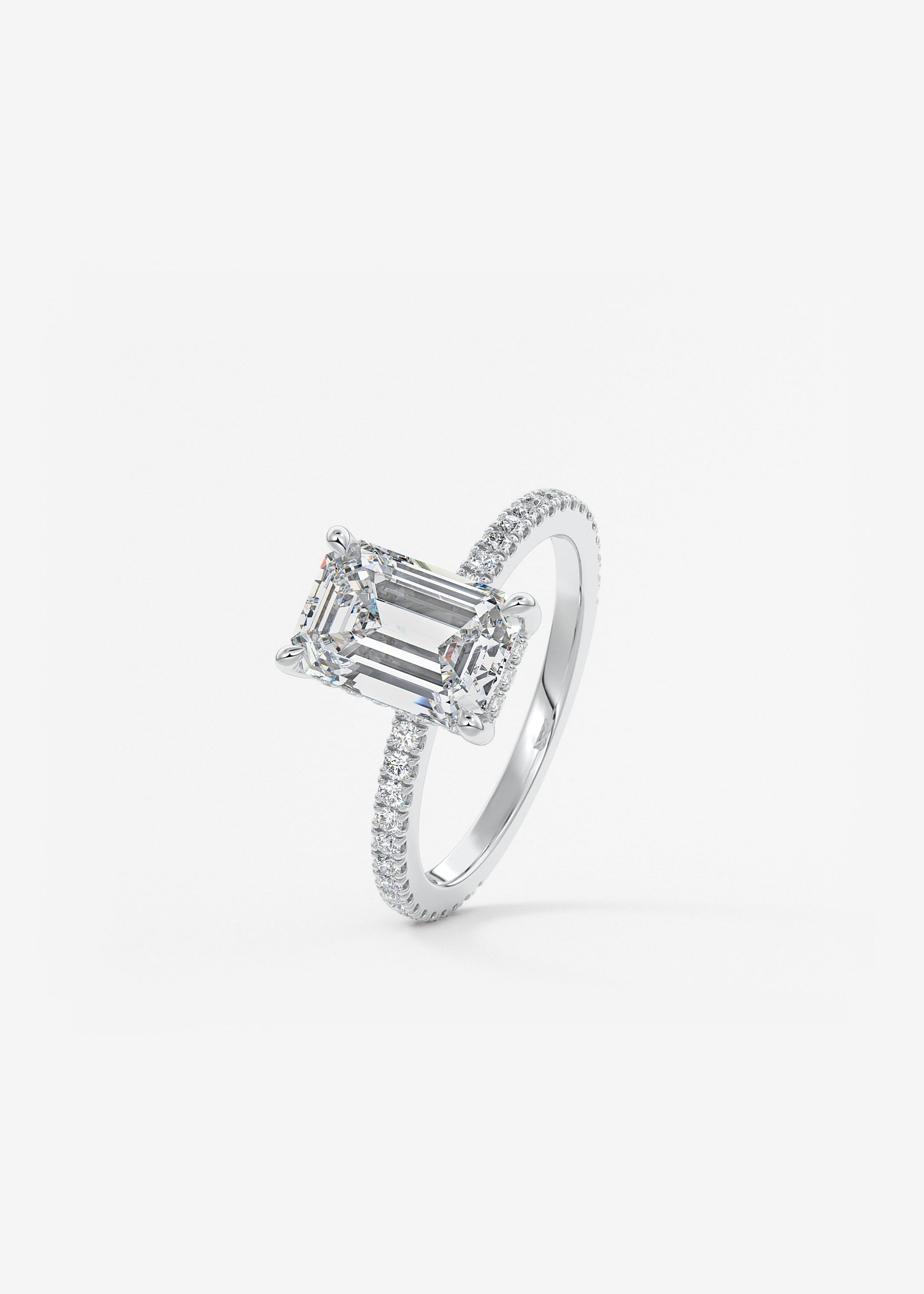 Oval Solitaire With Raised Basket Gallery Lab Grown Diamond Engagement Ring