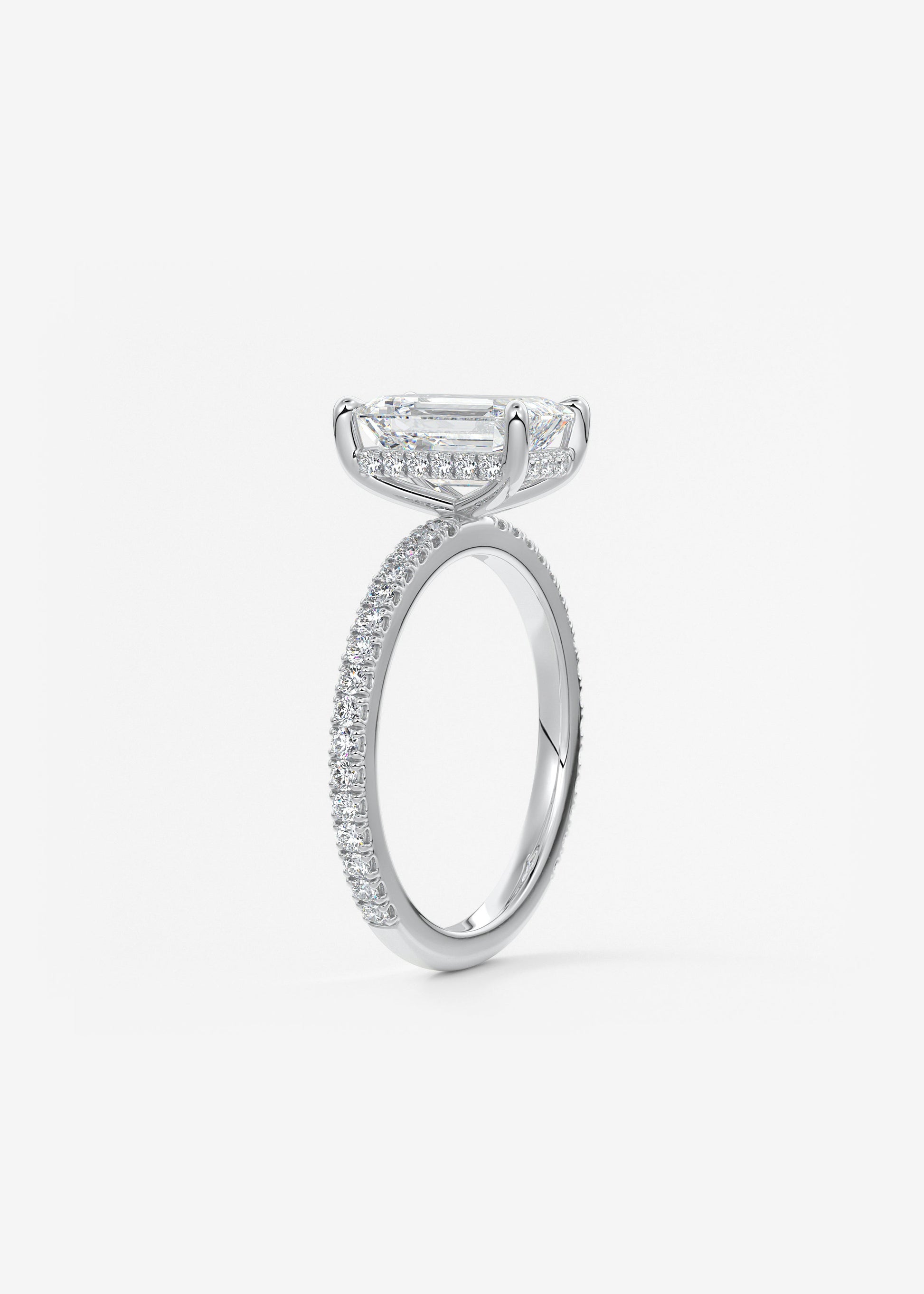 Oval Solitaire With Raised Basket Gallery Lab Grown Diamond Engagement Ring