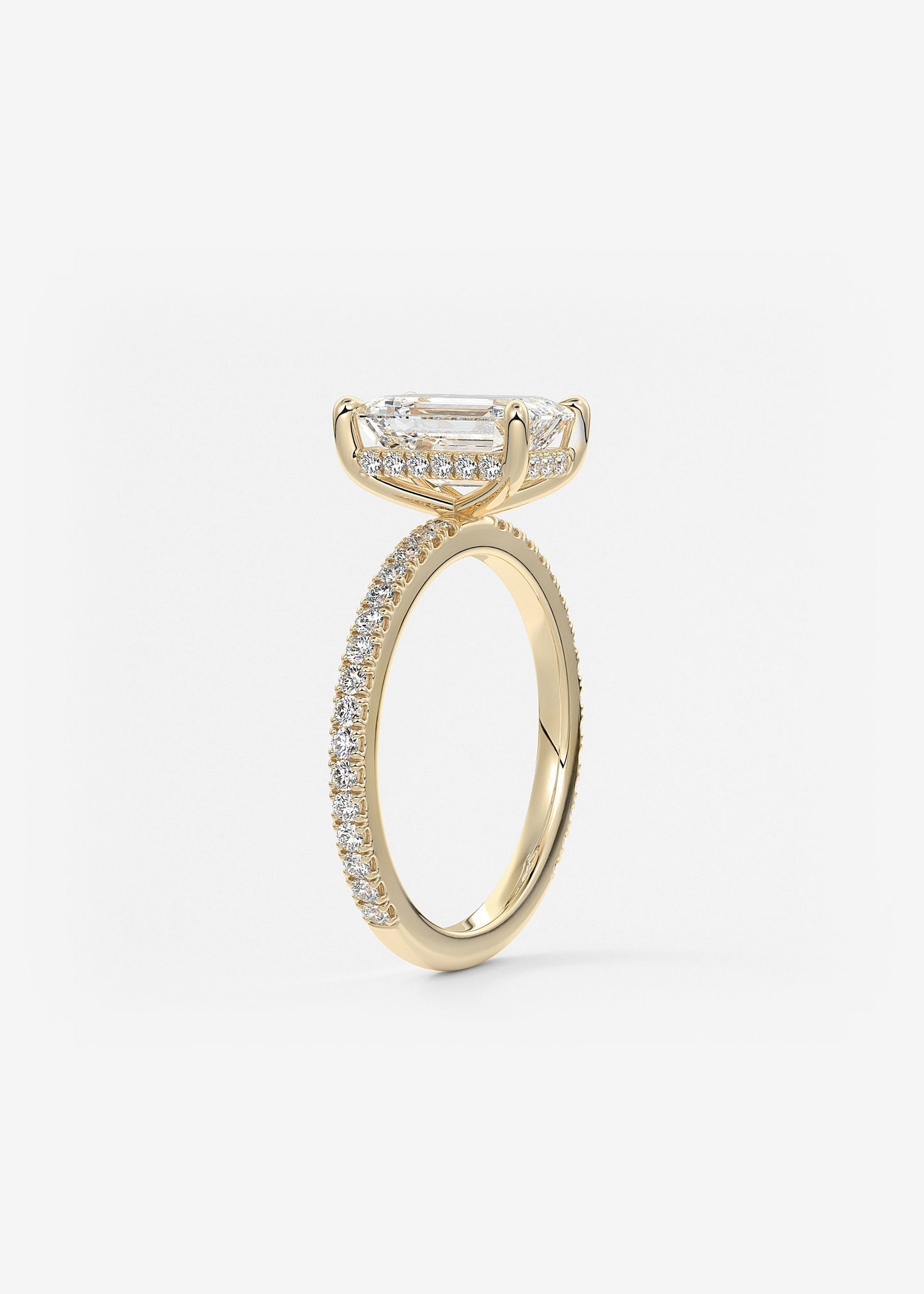 Oval Solitaire With Raised Basket Gallery Lab Grown Diamond Engagement Ring