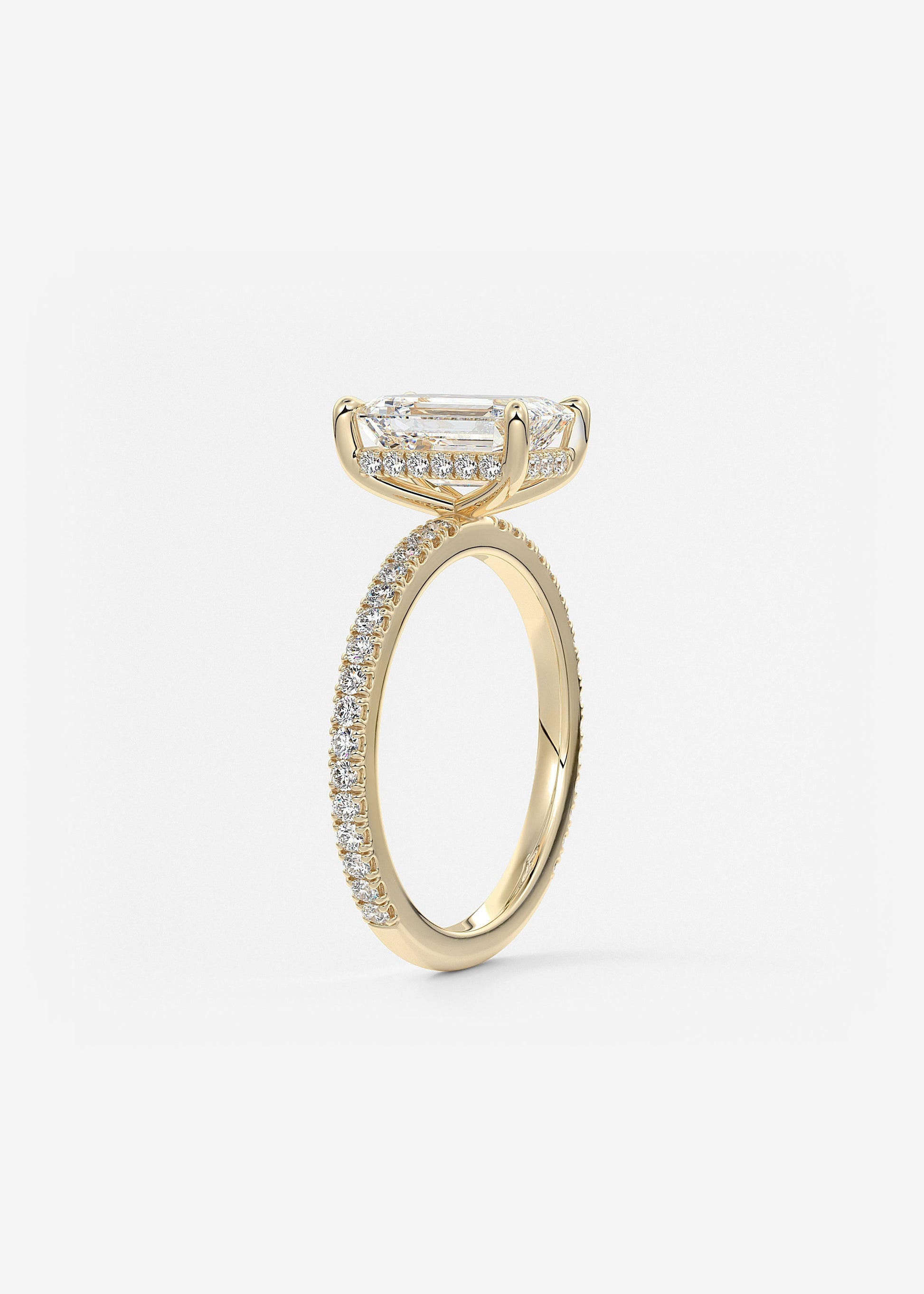 Oval Solitaire With Raised Basket Gallery Lab Grown Diamond Engagement Ring