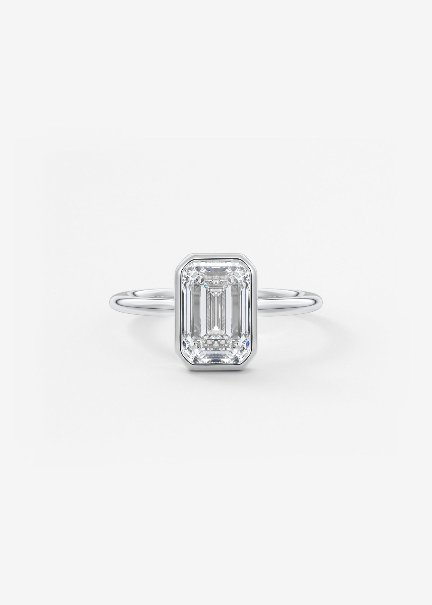 Oval Solitaire With Raised Basket Gallery Lab Grown Diamond Engagement Ring