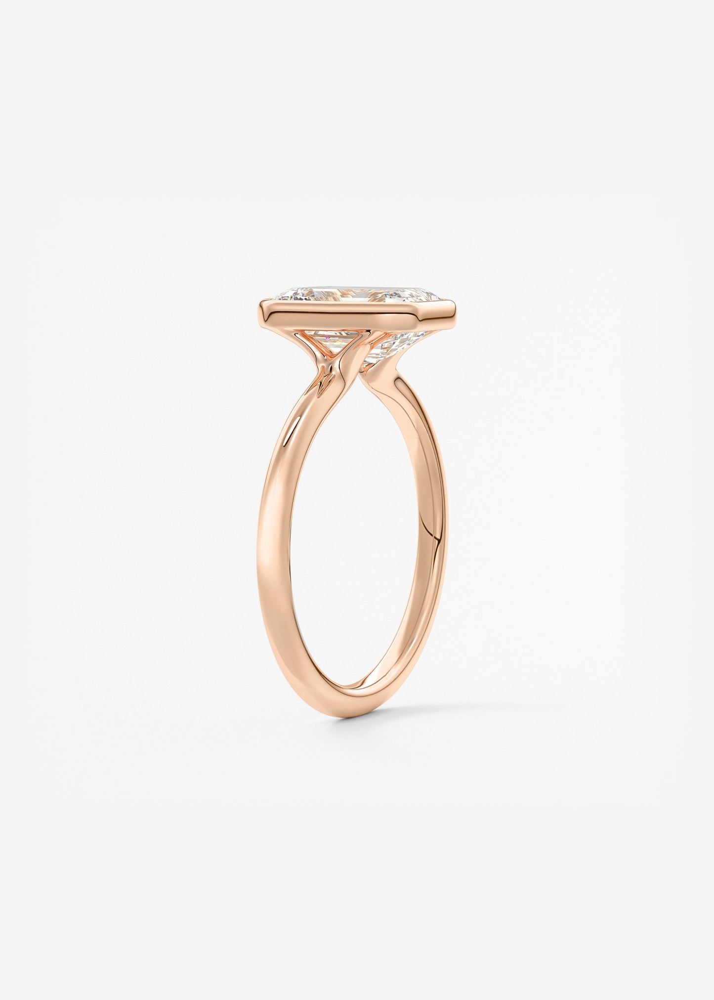 Oval Solitaire With Raised Basket Gallery Lab Grown Diamond Engagement Ring