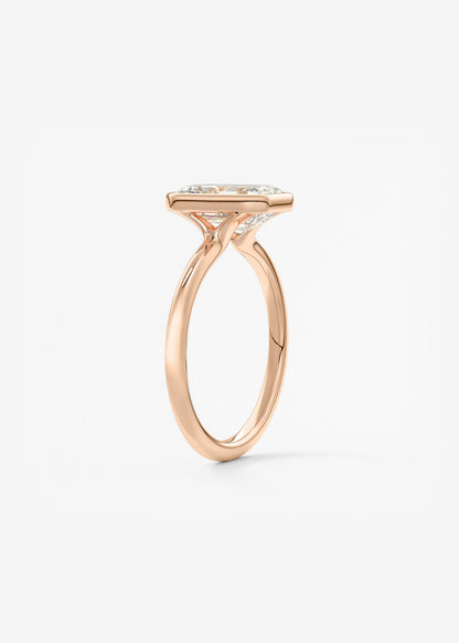 Oval Solitaire With Raised Basket Gallery Lab Grown Diamond Engagement Ring