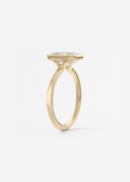 Oval Solitaire With Raised Basket Gallery Lab Grown Diamond Engagement Ring