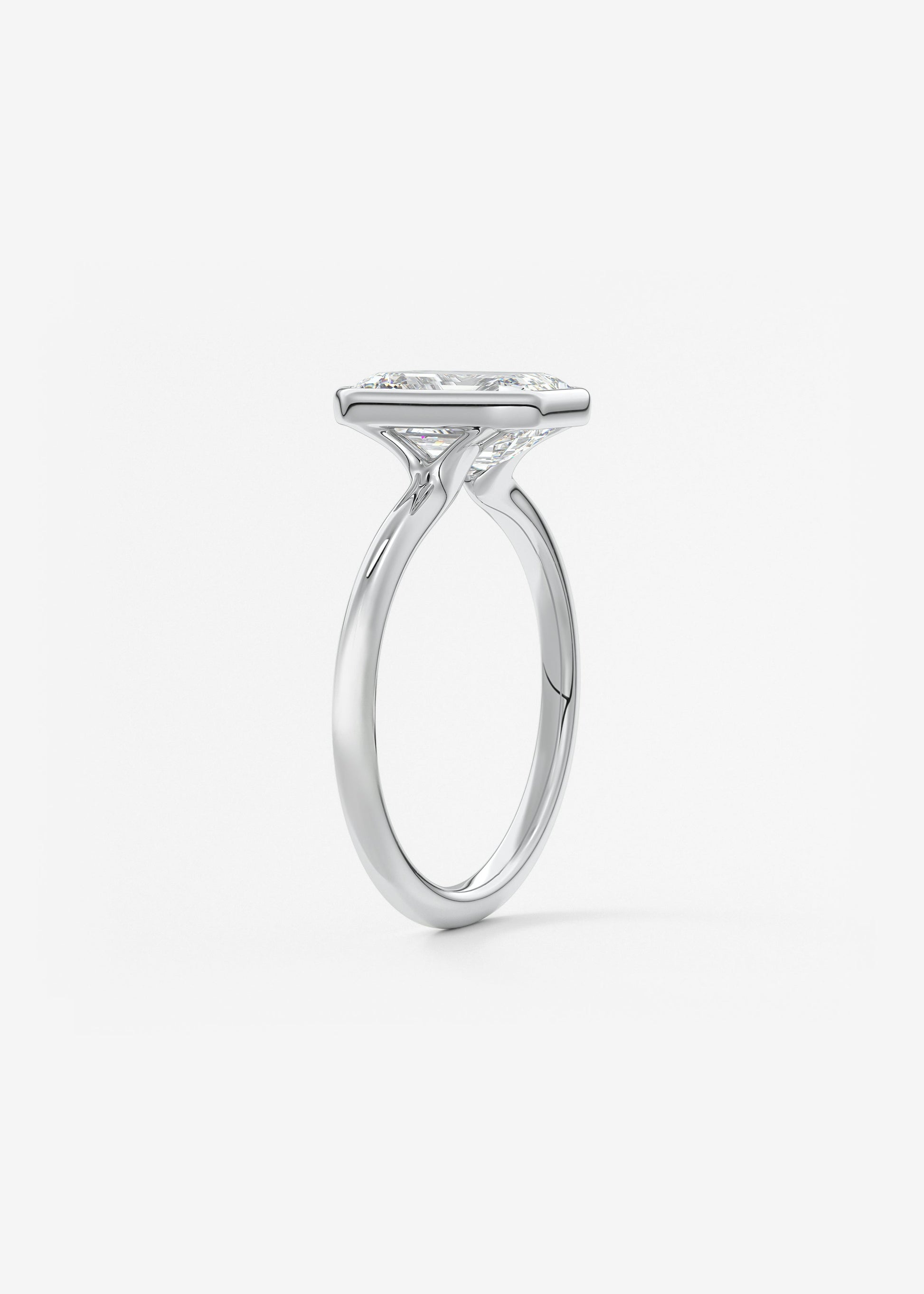 Oval Solitaire With Raised Basket Gallery Lab Grown Diamond Engagement Ring