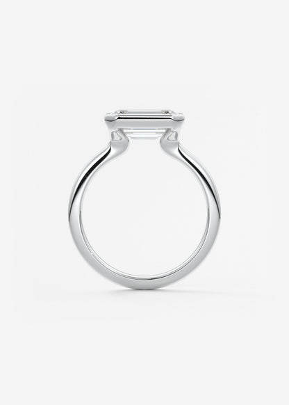 Oval Solitaire With Raised Basket Gallery Lab Grown Diamond Engagement Ring