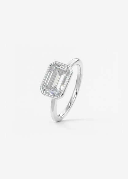 Oval Solitaire With Raised Basket Gallery Lab Grown Diamond Engagement Ring