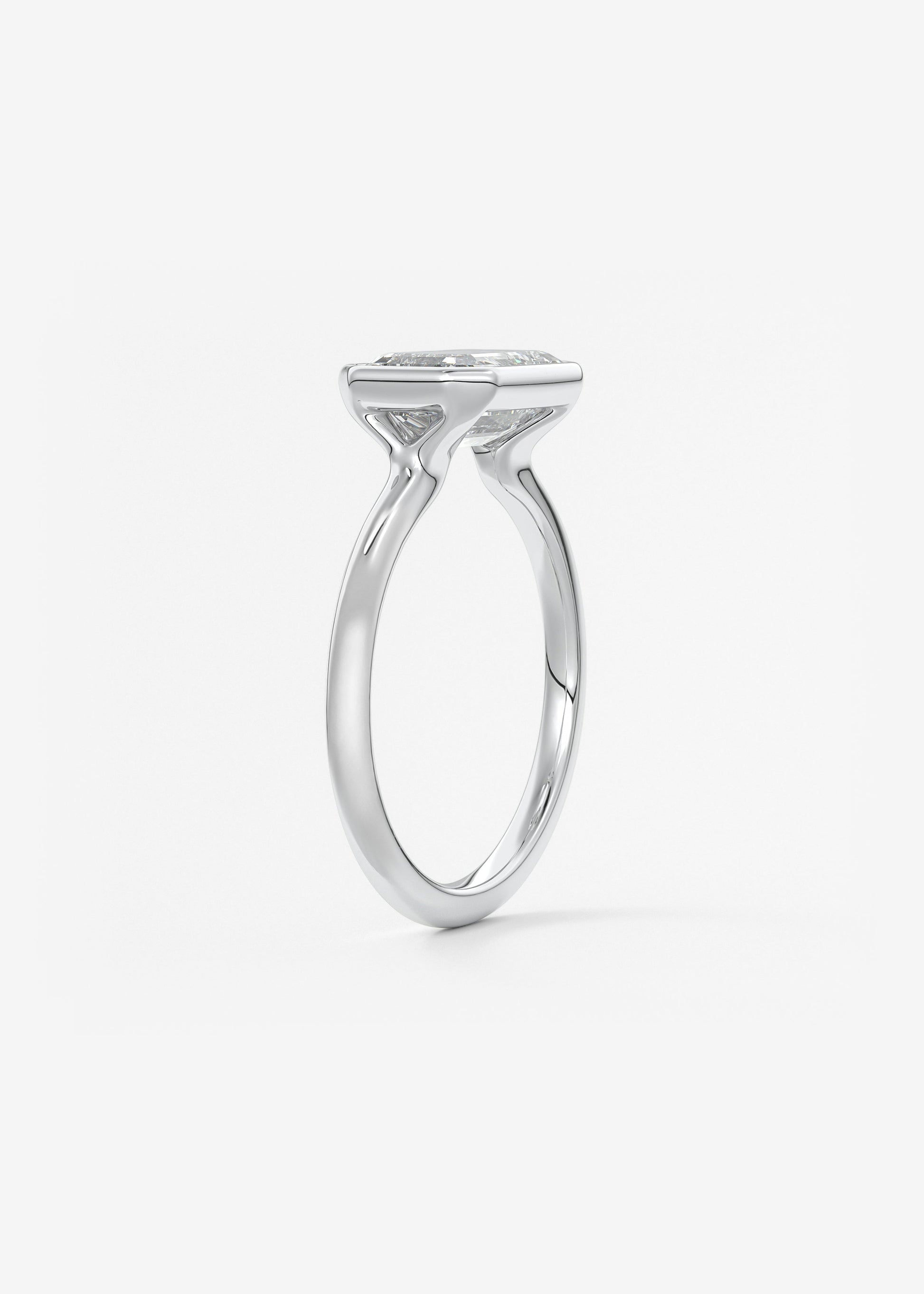 Oval Solitaire With Raised Basket Gallery Lab Grown Diamond Engagement Ring
