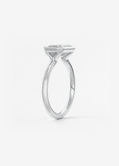 Oval Solitaire With Raised Basket Gallery Lab Grown Diamond Engagement Ring