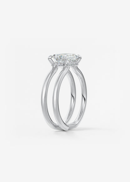 Oval Solitaire With Raised Basket Gallery Lab Grown Diamond Engagement Ring