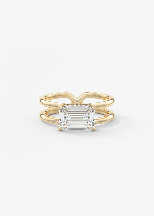 Oval Solitaire With Raised Basket Gallery Lab Grown Diamond Engagement Ring